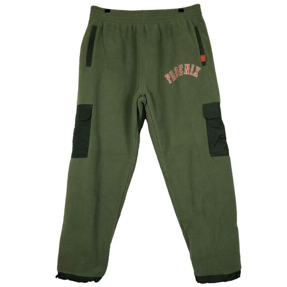 Phoenix Suns Mitchell &‎ Ness NBA L Large Fleece Cargo Pants Olive New - Picture 1 of 7
